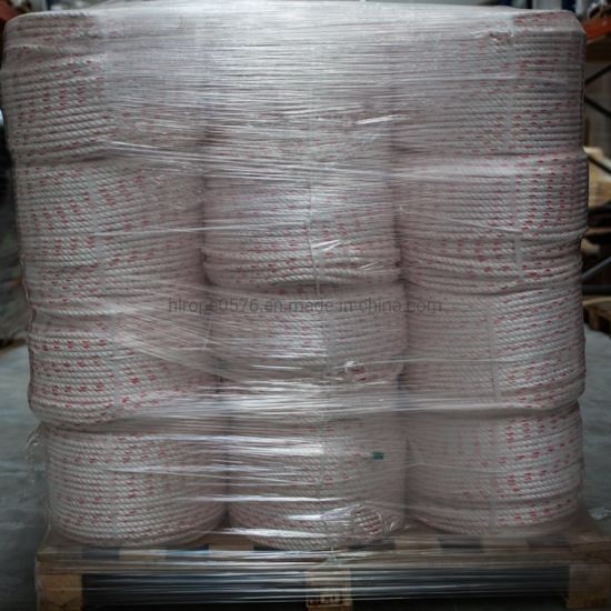 Tali pelbagai dawai terapung putih 10mm dengan bintik merah (gegelung 220m)